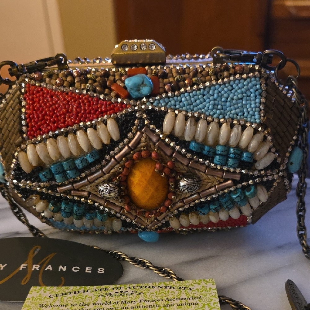 Mary Frances Multicolor Beaded Clutch - Picture 8 of 16